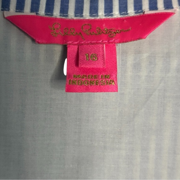 LILLY PULITZER Tassie Midi Dress Blue Style 013136 SZ 16 - Picture 13 of 15